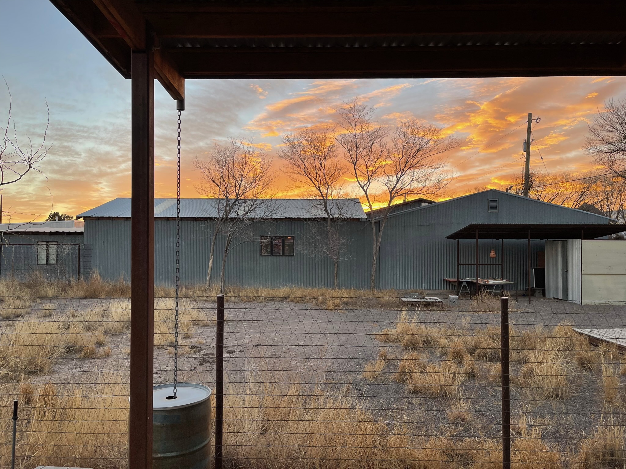 Sunset from the porch